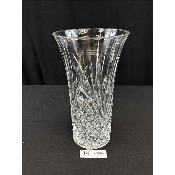 Very Nice 12" Tall Crystal Vase from France