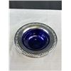 Image 6 : Nice Lot of Silver Plated Items w/ Cobalt Blue Inserts
