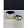 Image 7 : Nice Lot of Silver Plated Items w/ Cobalt Blue Inserts