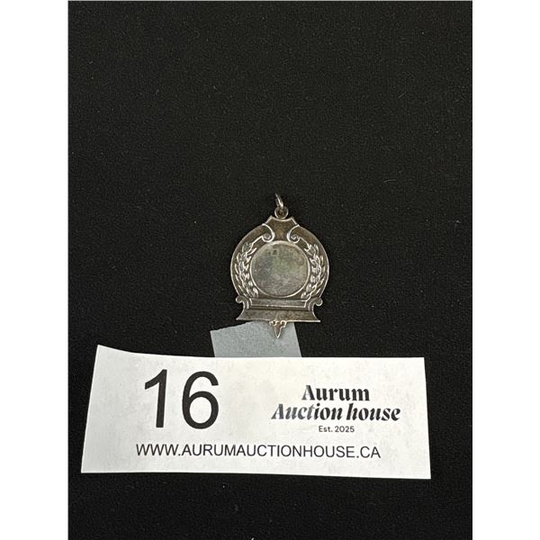 Nice Antique Watch Fob Medallion Marked Birks Sterling