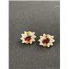 Image 2 : A Nice Quality Pair of Ruby + Diamond Hook Earrings