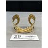 Image 1 : High Quality Gold Tone Crossover 70's Cuff Bracelet