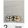 Image 2 : A Pair of Early Canadian Sterling + Enamel Red Cross Badges