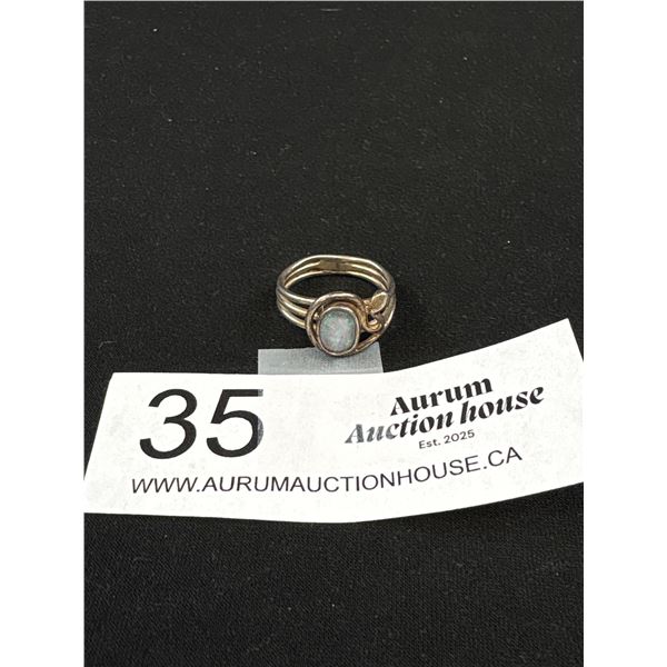 A Pretty Sterling + Opal Ring