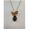 Image 2 : A Very Nice Vintage 1950's 1/20th 12k Gold + Agate Necklace