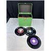 Image 1 : 46 Vintage 45 Records in Record Case Great Selection