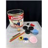 Image 1 : Large Tinker Toy Tin w/ Toys