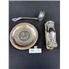 Image 2 : Vintage Collectible Lot of Silverplated Items and Travelling Alarm Clock