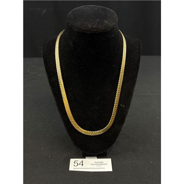 Heavy Vintage Gold Snake Chain Necklace Quality! C.1970s