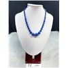 Image 1 : Gorgeous Antique Art Deco 1920s Lapis Glass Bead Necklace