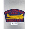 Image 1 : Vintage Macdonald Bros Aircraft Jacket Patch 10" Wide 6.5" Tall