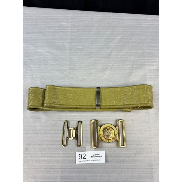 Vintage Candian Engineers Belt Buckle and Belt