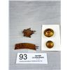 Image 1 : WW1 Canada Shoulder Patch and Collar + The 47th Tunic Buttons 2 of them