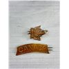Image 3 : WW1 Canada Shoulder Patch and Collar + The 47th Tunic Buttons 2 of them