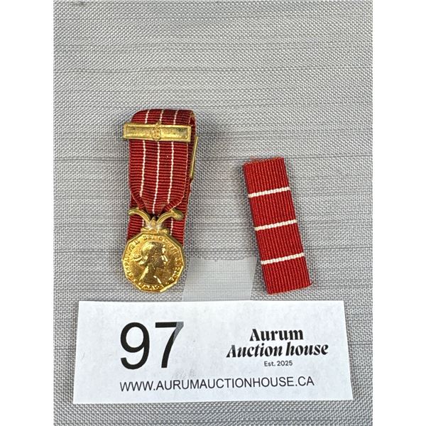 Canadian Forces Miniature CD Long Service Medal with Ribbon