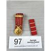 Image 1 : Canadian Forces Miniature CD Long Service Medal with Ribbon