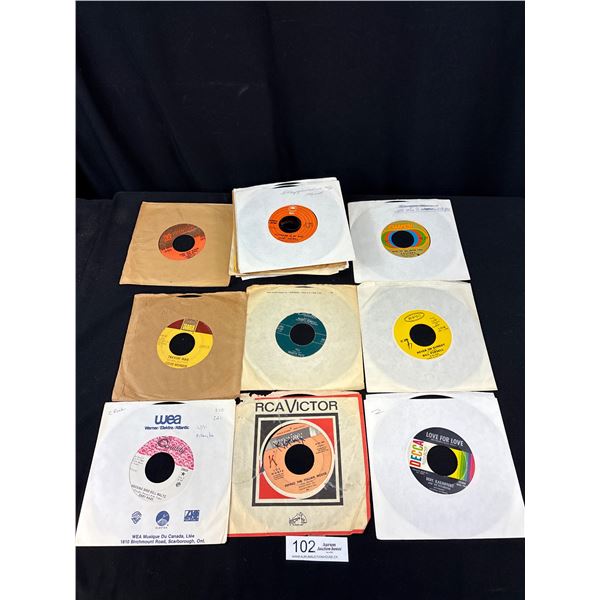 Lot of 25 Vintage 45 Records