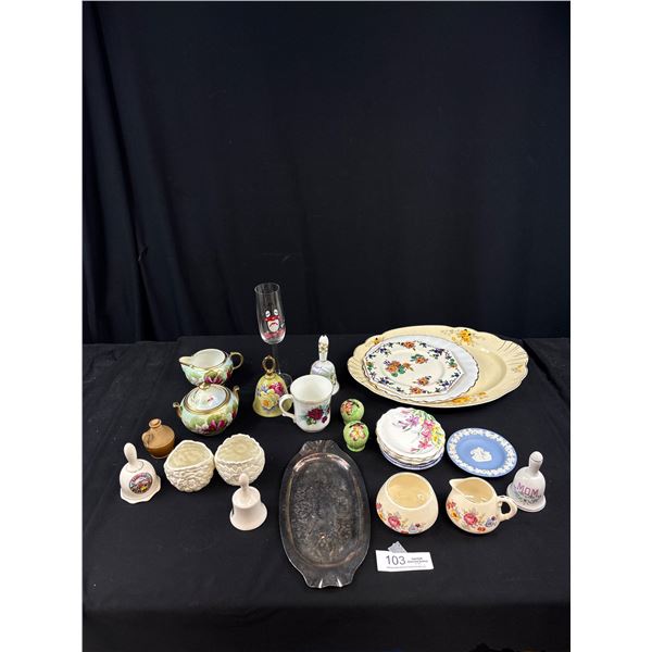 Vintage China J & G Meakin Plaster, Burslem Dish + Plate 22k Gold, 2 Sets Cream and Sugar, 5 China B