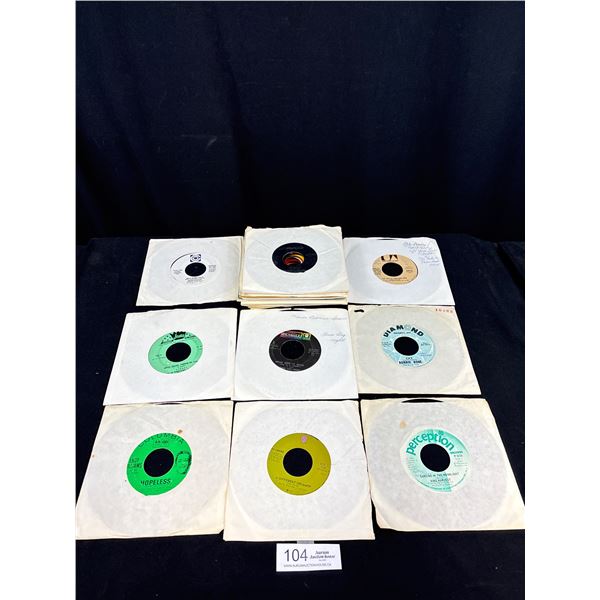 Nice Lot of 25 Vintage 45 Records in Sleeves