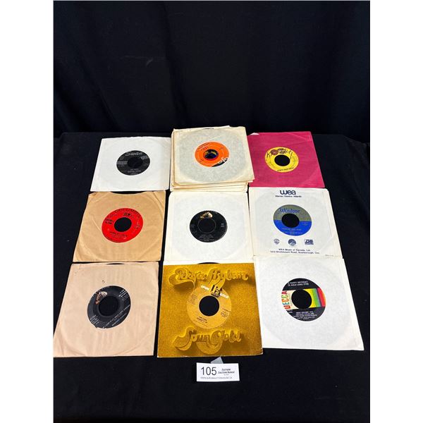 Nice Lot of 25 Vintage 45 Records in Sleeves