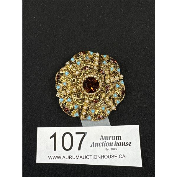 Gorgeous Antique Austria Hungarian Brooch As Is