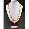 Image 1 : Gorgeous Antique 1920s Art Deco Rare Shape Gold Speckled Murano Glass Bead Necklace Excellent!