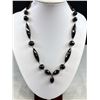 Image 2 : Fabulous Antique Art Deco 1920s Signed "Czechslovakia" Black Gold Glass Bead Necklace