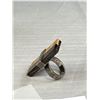 Image 3 : Exquisite! Modernist Sterling Silver Vintage Ring Huge! One of a Kind!