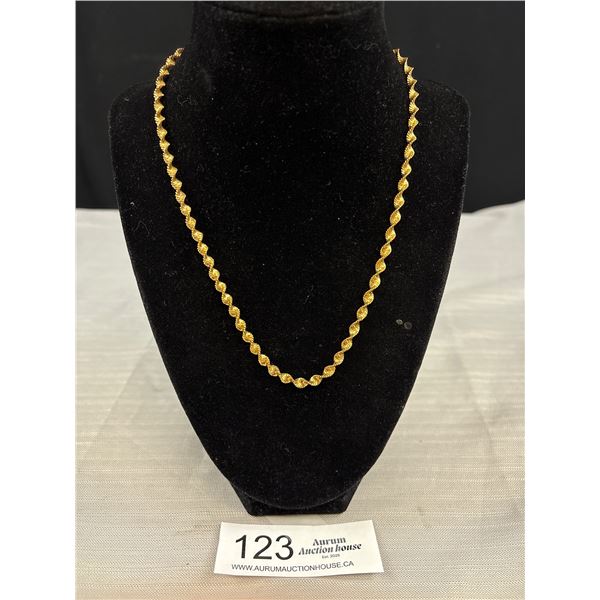 Vintage Large Gold Rope Chain Necklace Quality!