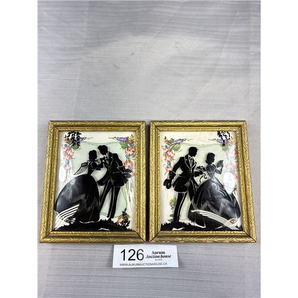 Pair Art Deco Silverware