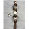 Image 2 : Vintage Sterling Silver Western Theme Watch Band As Is