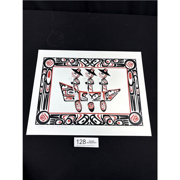 Numbered 58/100 Canoe Journey 2014 Native Print Signed Eric Parmell