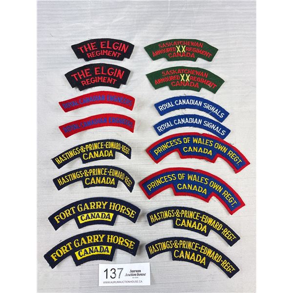 Nice Large Lot of Vintage Canadian Military Cloth Patches