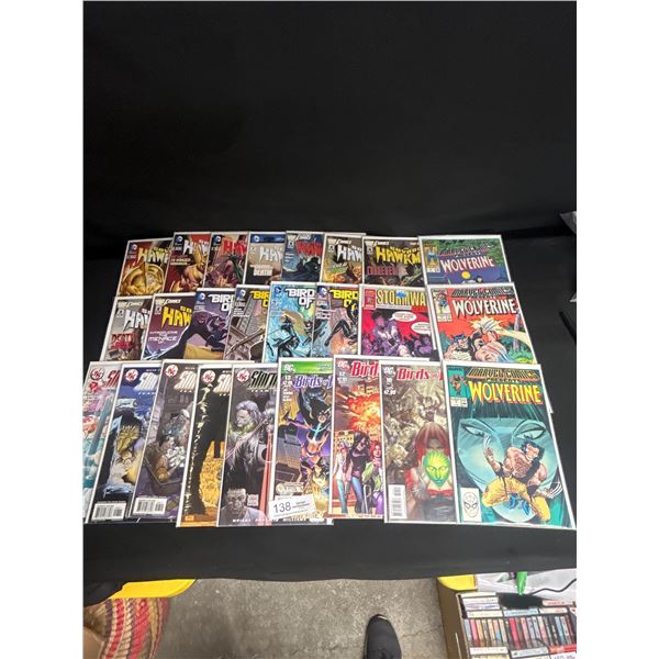 Lot of 25 Comics on Board in Bag