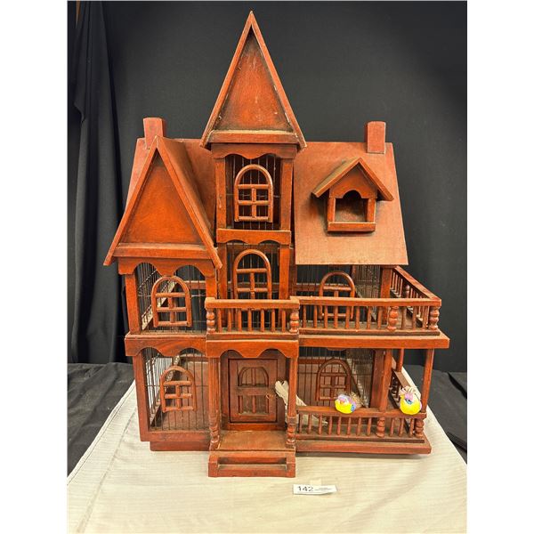 Custom Made 29" Tall Bird Cage House Nice Detail NO SHIPPING