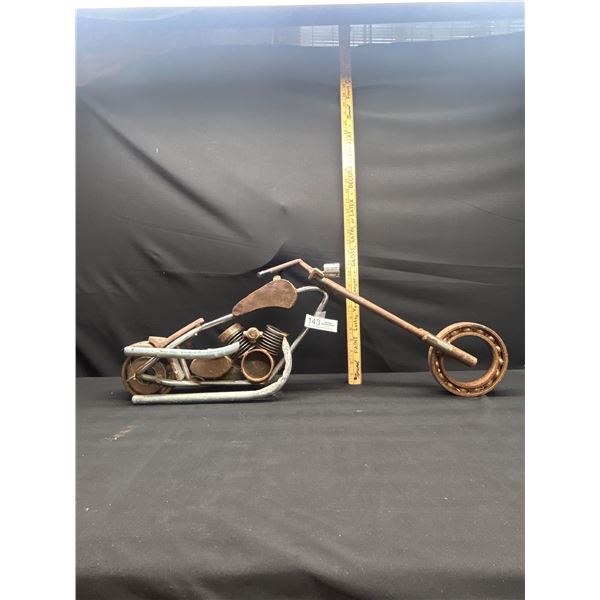 31 Inch Wide Custom Made Garage Folk Art Motorcycle