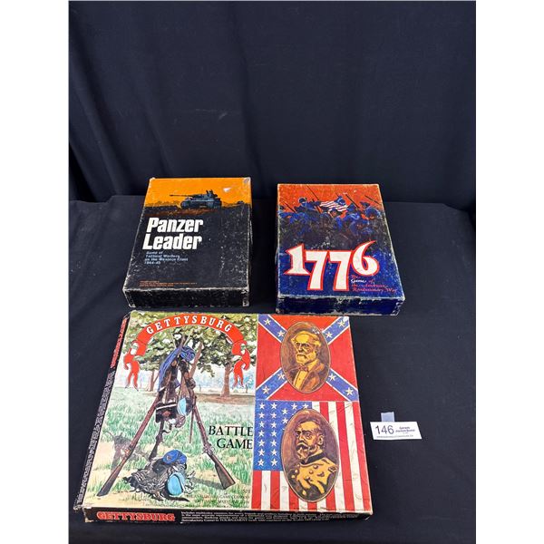 Lot of 3 Vintage Military Board Games