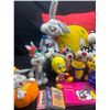 Image 3 : Large Looney Toones Collectable Lot of Stuffies, Coffee Mugs, etc.