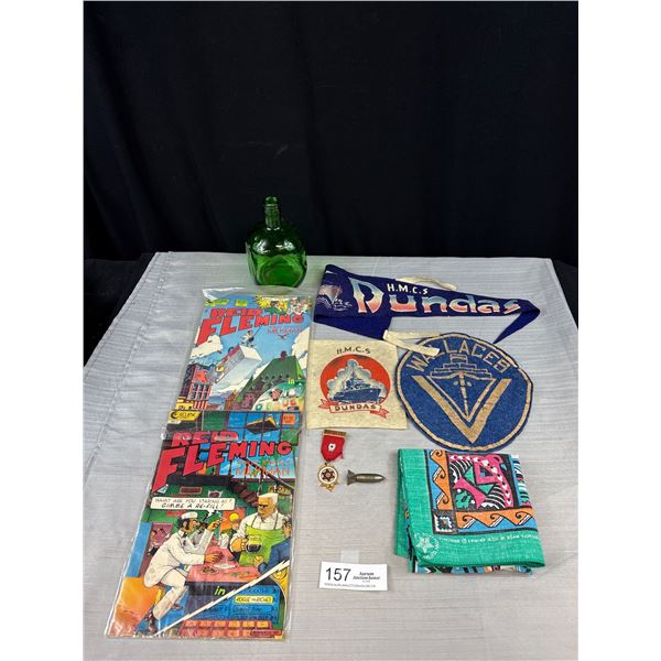 Nice Collectible Lot Lazy Dog Balm Canadian Medal WW2 Pendants Comics Etc