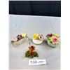 Image 3 : Vintage Collectible Lot Porcelain Flowers Perfume Bottles Etc