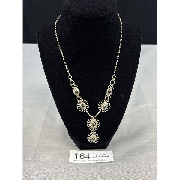 Very Pretty Silver Filigree Necklace