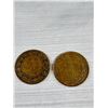 Image 2 : 2 Early Canadian Large Cent Coins 1915 + 1917 Good Condition