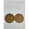 Image 3 : 2 Early Canadian Large Cent Coins 1915 + 1917 Good Condition