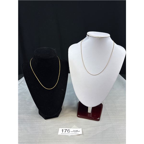 2 Vintage Goldtone Chains/Necklaces