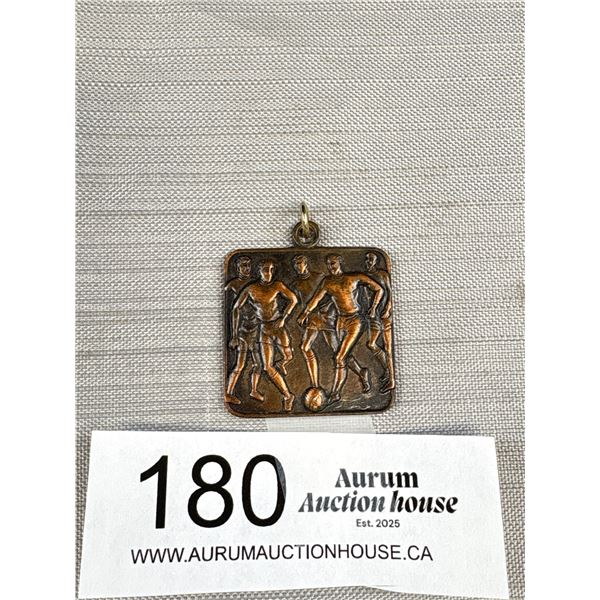 A Vintage (Soccer) Copper Watch Fob