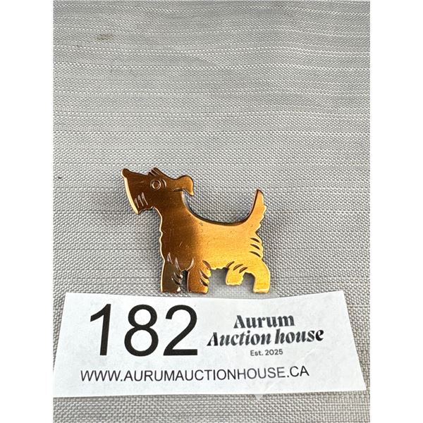 1950's-60's Scotty Dog Copper Brooch