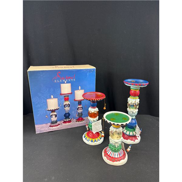 Seasonal Elements Candlestick Holders Still in Original Box