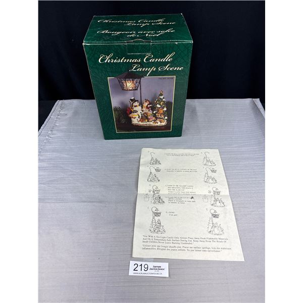 Christmas Candle Lamp Scene in Original Box