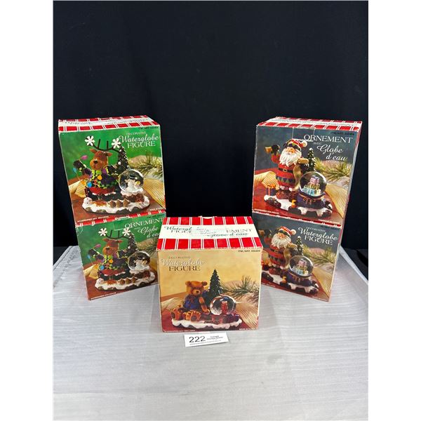 Lot of 5 Decorative Waterglobe Figures in Box