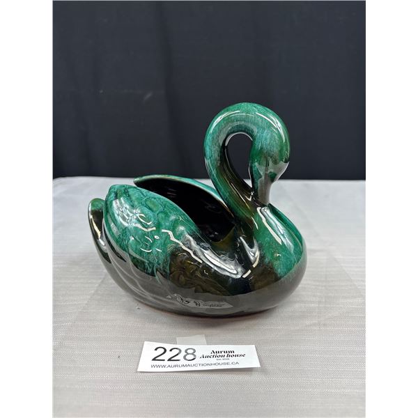Vintage Blue Mountain Pottery Swan Planter w/Original Sticker